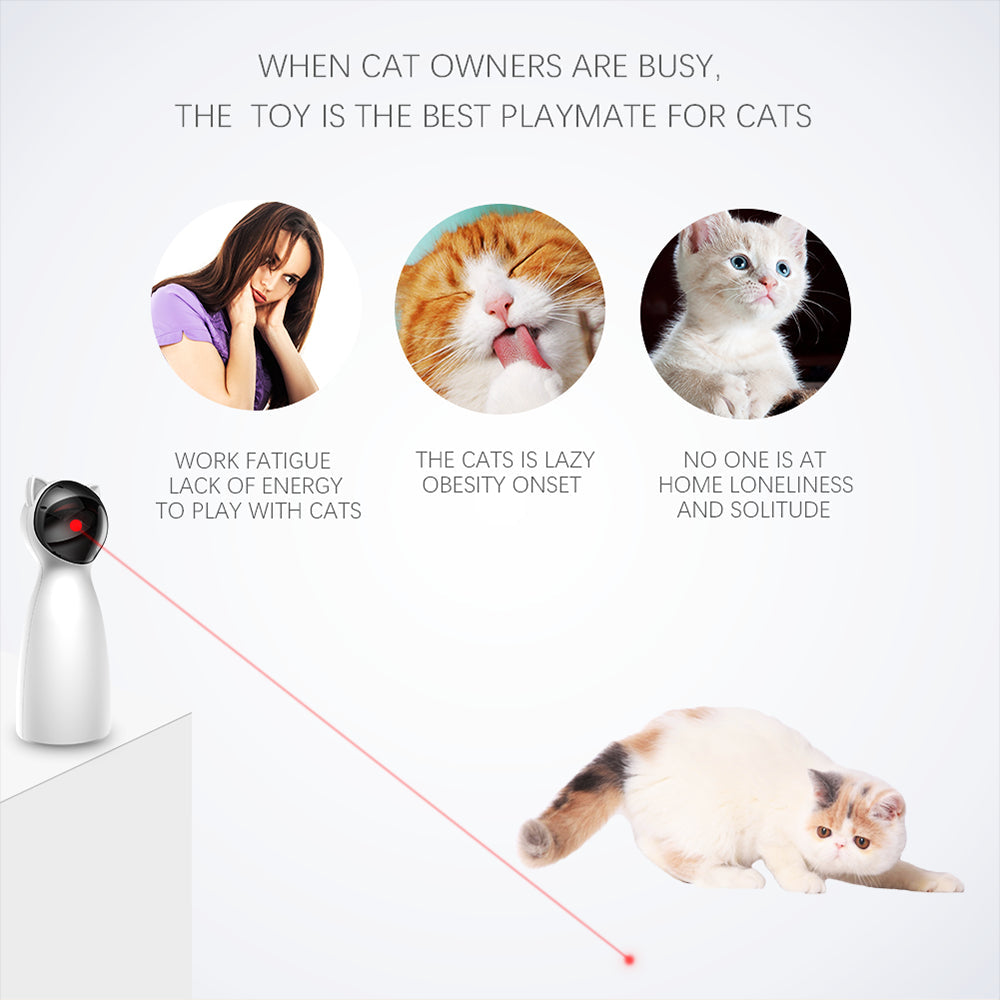 "Squid Kitty" | 360° Cat Pet LED Laser Smart Toy!