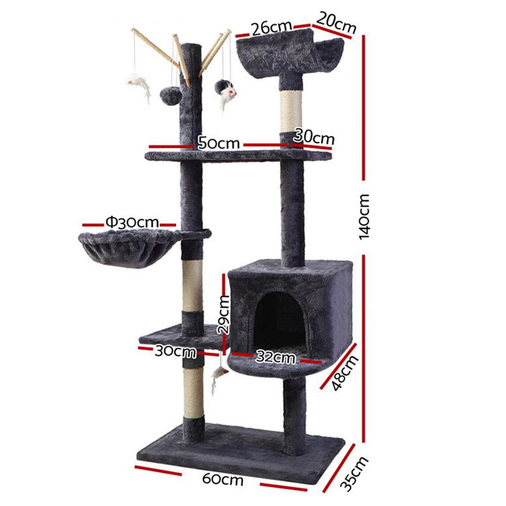 "Hounded" LVL 5 Wooden Plush & Sisal Cat Tree Condo Frame!