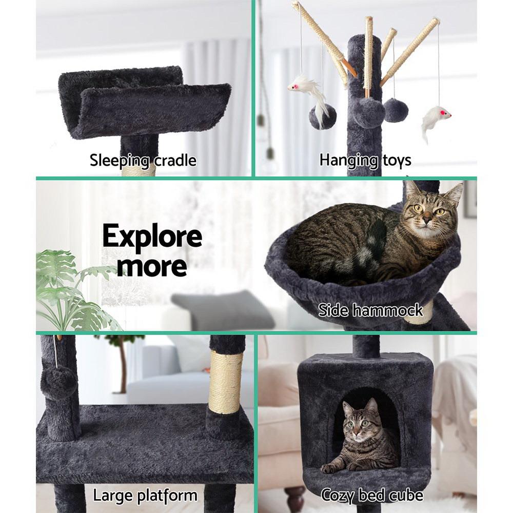 "Hounded" LVL 5 Wooden Plush & Sisal Cat Tree Condo Frame!