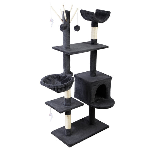 "Hounded" LVL 5 Wooden Plush & Sisal Cat Tree Condo Frame!