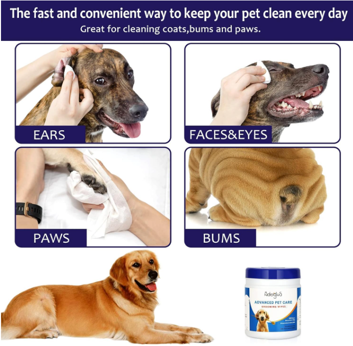 Pet Wipes w/ Free Cotton Swabs!